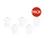 Lot De 5  T-shirts Manches Courtes Grande Taille En Coton Smartly Homme Blanc Duke-2