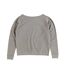 Womens/ladies Bayside Tigers Logo Off Shoulder Sweatshirt Grey Marl Saved By The Bell-3