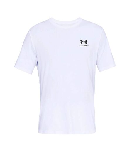 T-shirt Motif/style Logo Sur Poitrine Sportstyle Homme Blanc Noir Under Armour