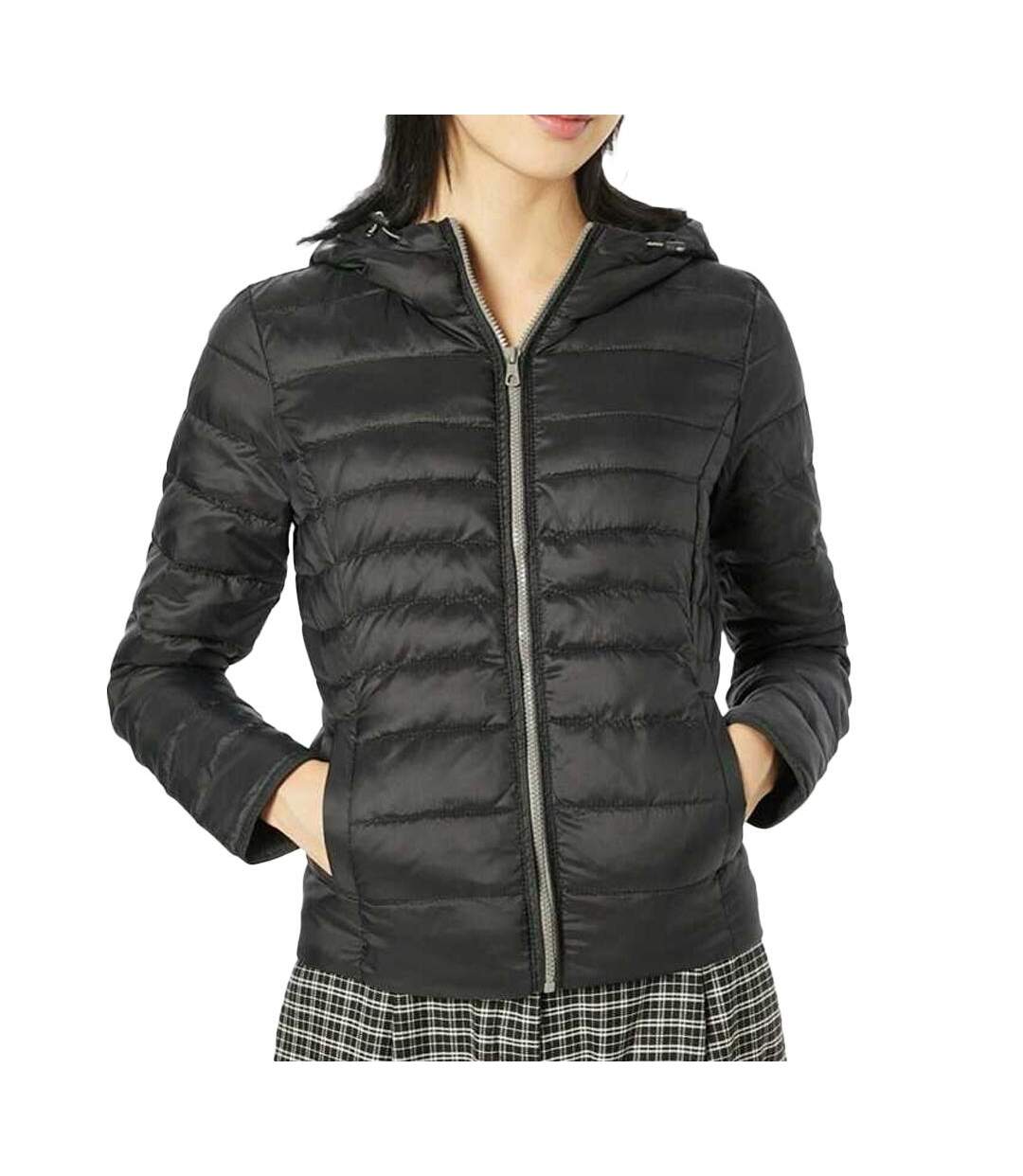Doudoune noire femme only tahini-1