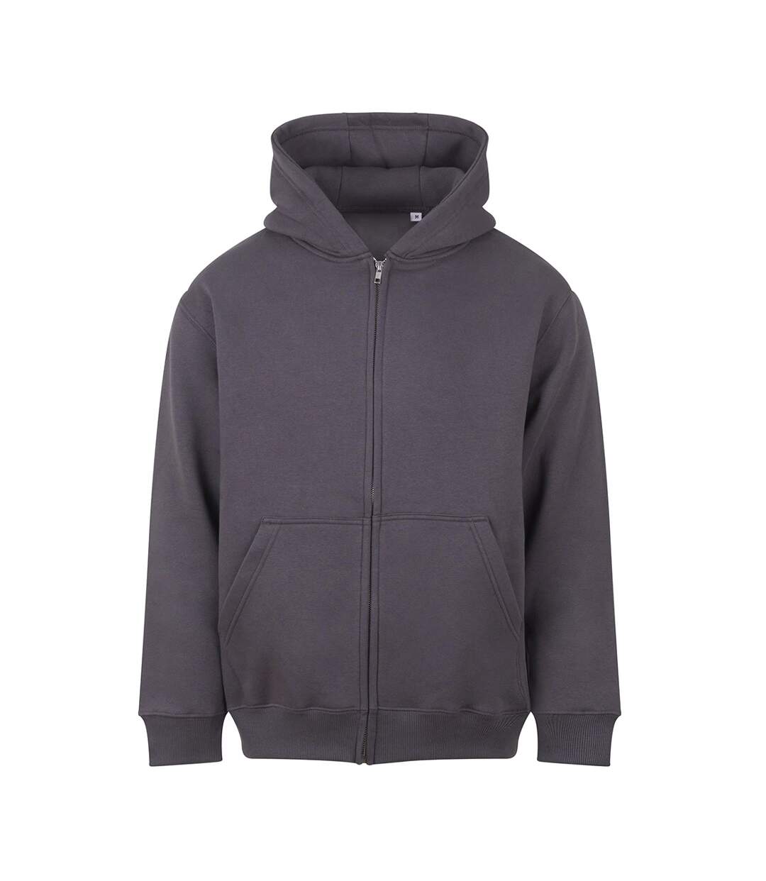 Mens Vision Heavyweight Full Zip Hoodie Solid Charcoal Awdis-1