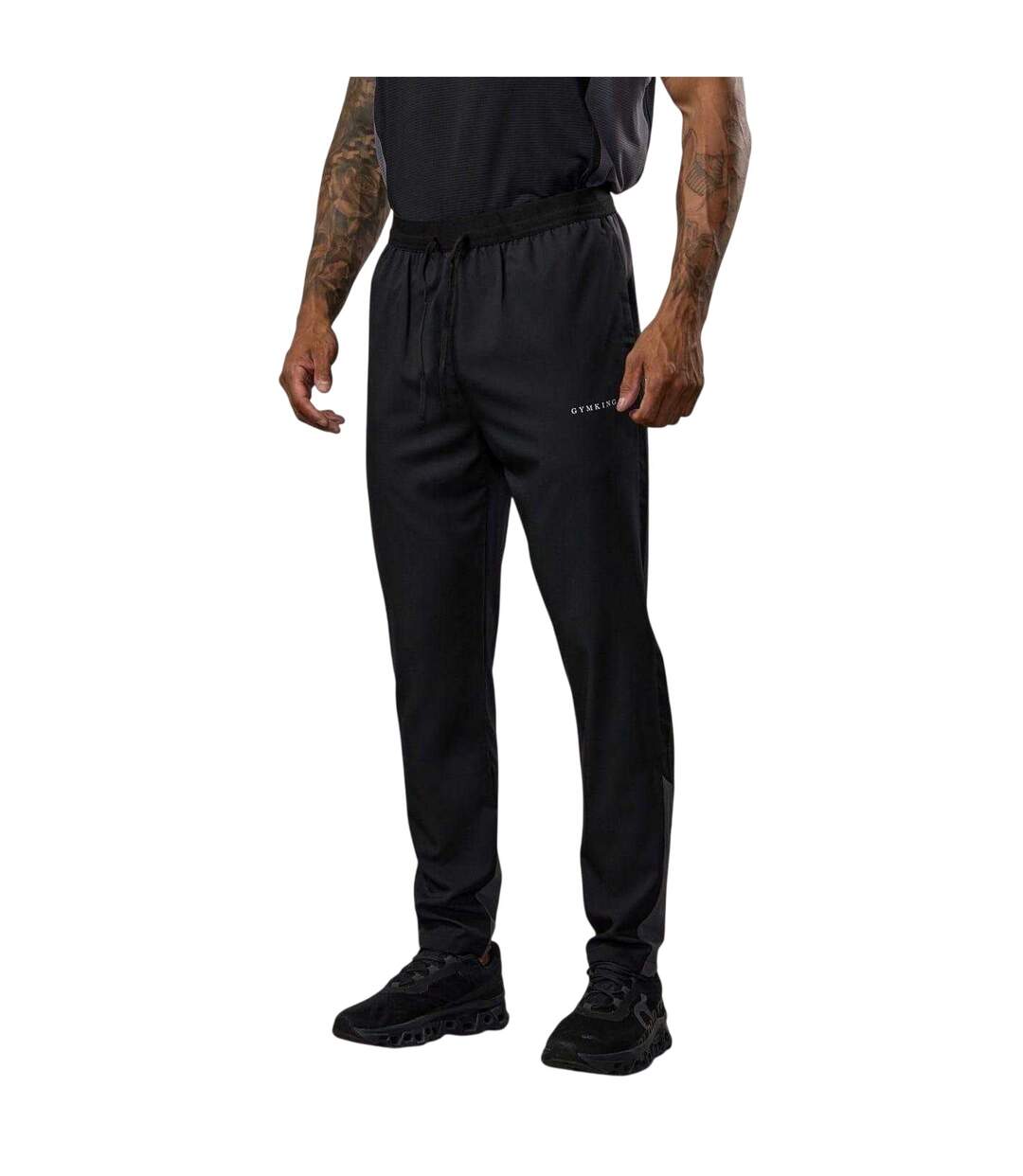Pantalon De Survêtement Prog Homme Noir Anthracite Gym King-1