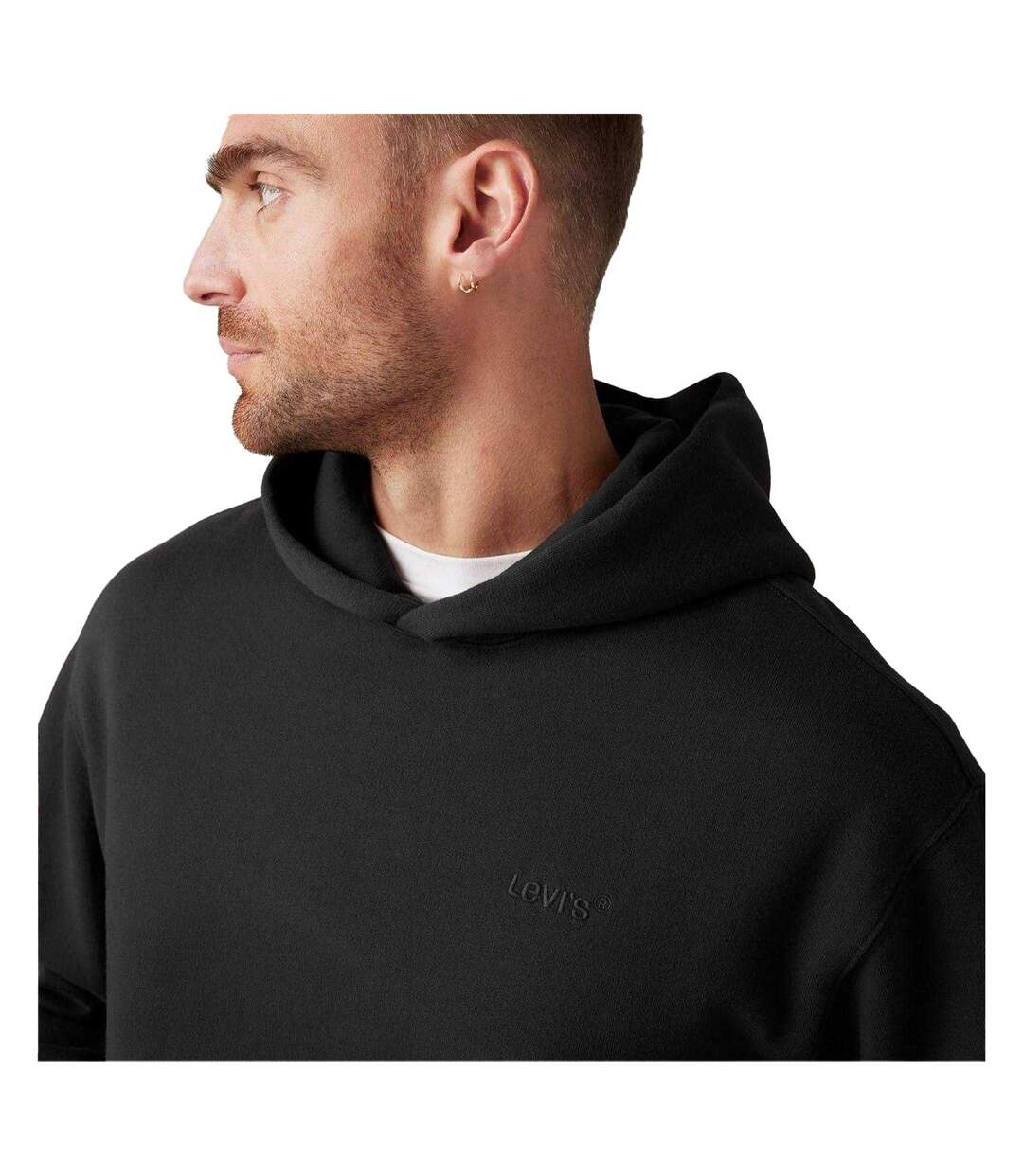 Sweat À Capuche Homme Noir Levis-4