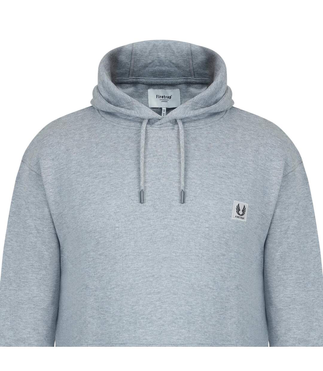 Sweat À Capuche Avec Cordons Homme Gris Chiné Chiné Firetrap-3