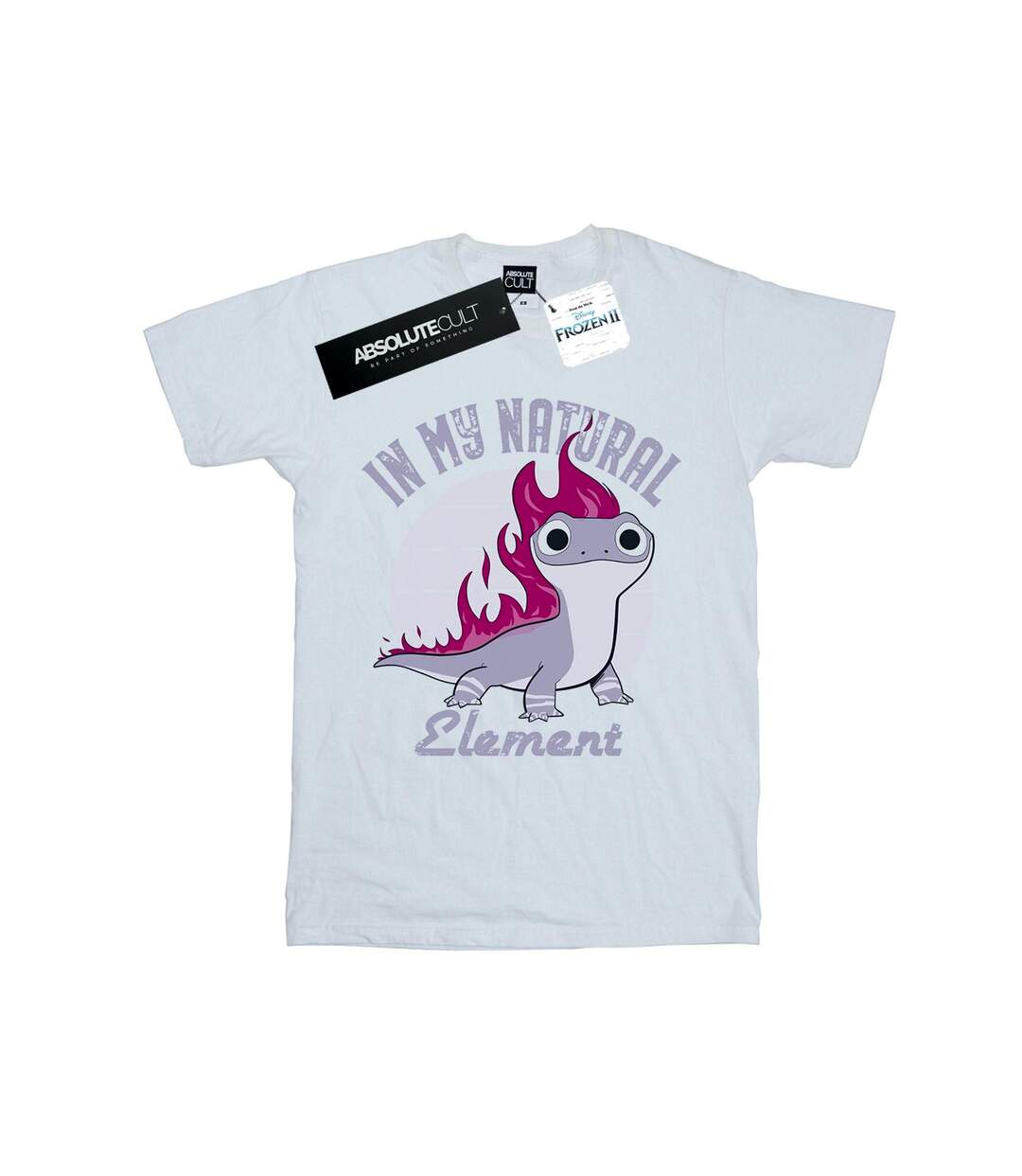 Disney - T-shirt FROZEN SALAMANDER BRUNI ELEMENT - Femme (Blanc) - UTBI24630-1