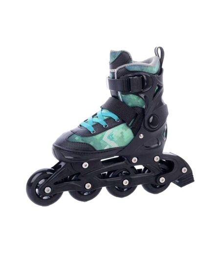 Patins À Roulettes Alignées Dasty Enfant 41-42 Fr Noir Vert Tempish