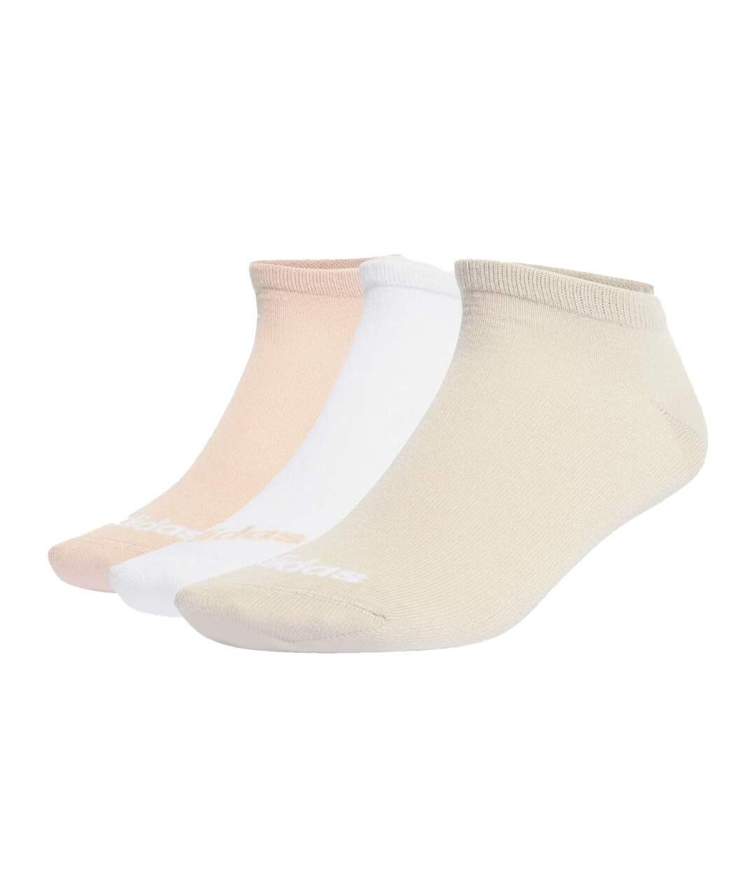 X3 paires de chaussettes rose/beige homme adidas lin low-1