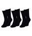 Chaussettes sans élastique homme Spécial Jambes sensibles Pack de 3 Paires Unies Noires