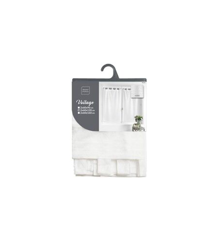 Paire de Voilages Maille Naomie 60x120cm Blanc