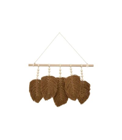Déco Murale Feuilles en Tissu Odina 58cm Naturel