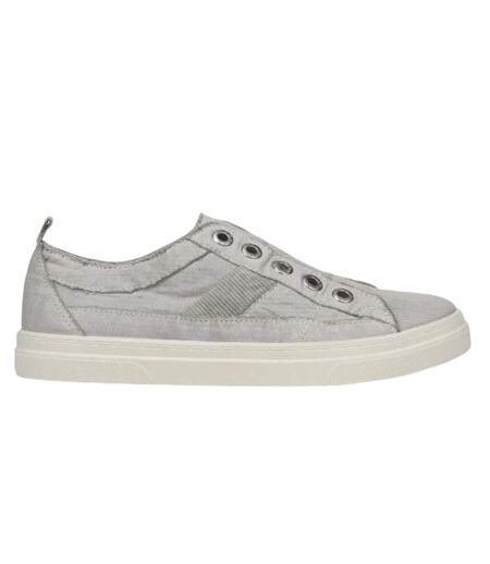 Womens/ladies Hangout Flat Trainers Washed Grey Blowfish Malibu