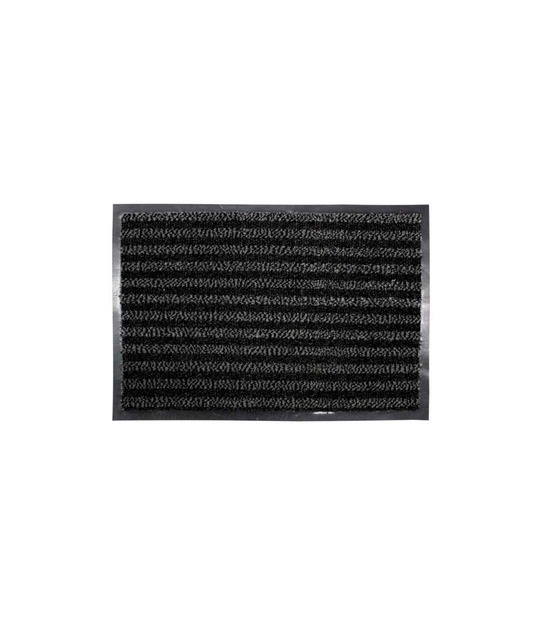 Tapis d'Entrée Grattoir Vallero 45x75cm Noir & Gris-1