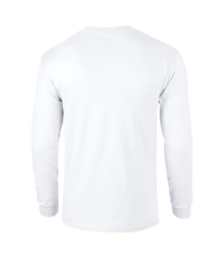 T-shirt uni à manches longues  pour homme blanc Gildan