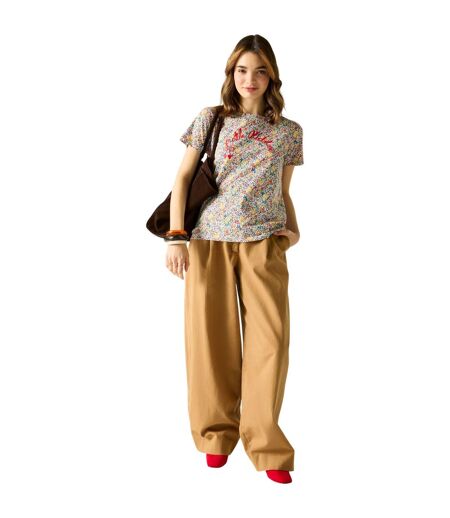 T-shirt Manches Courtes En Coton Motif/style Petites Fleurs Cath Kidston Femme Crème Harmonie Floral Regatta