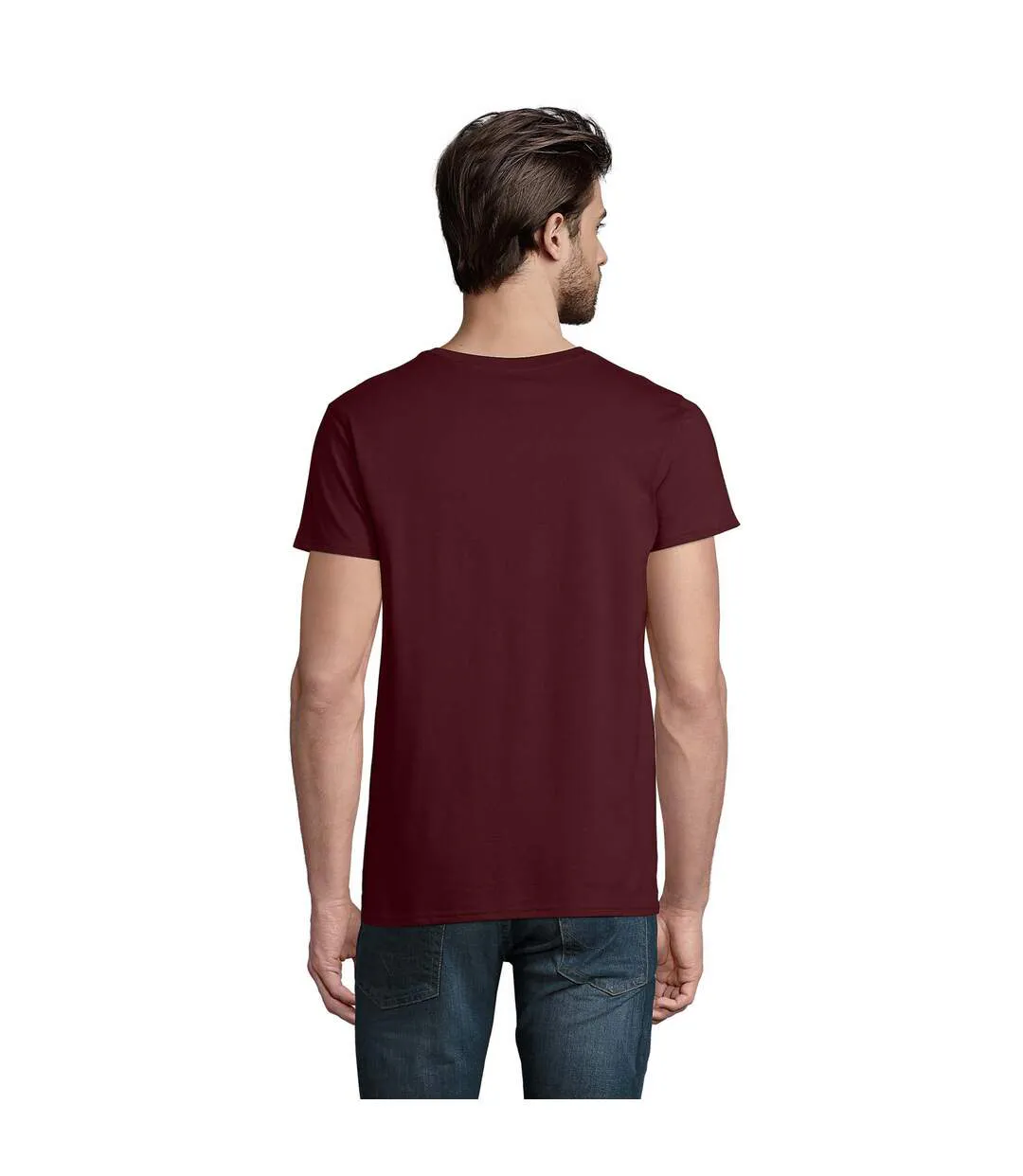 T-shirt Pioneer Homme Bordeaux SOLS-3
