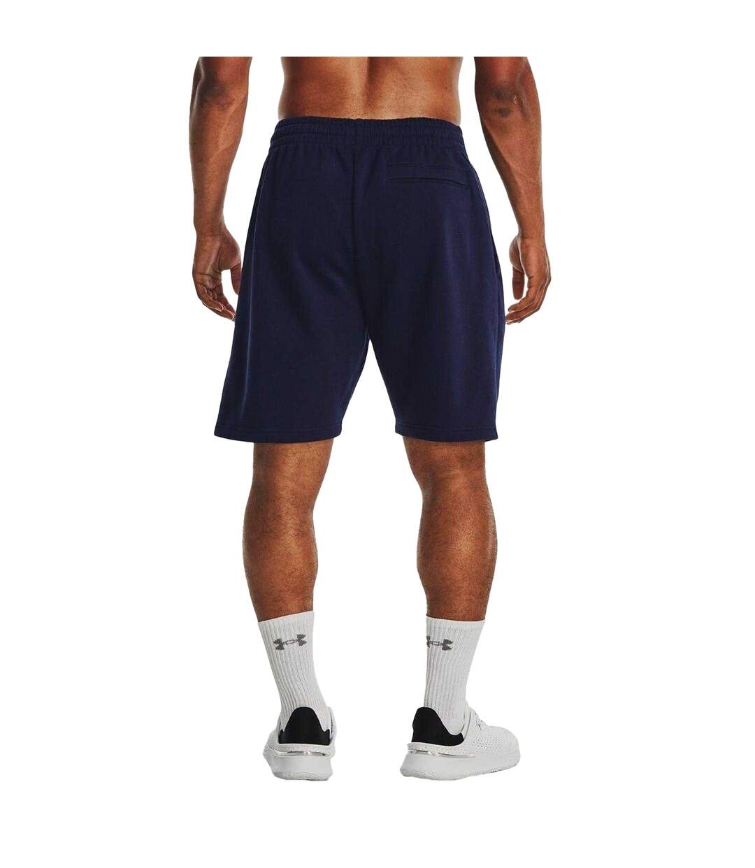 Mens Rival Cotton Blend Shorts Midnight Navy Under Armour-2