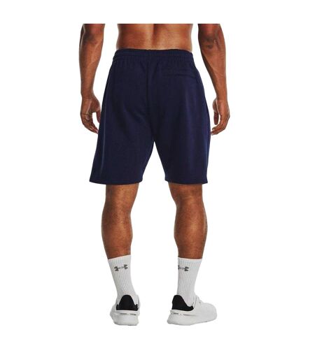 Mens Rival Cotton Blend Shorts Midnight Navy Under Armour