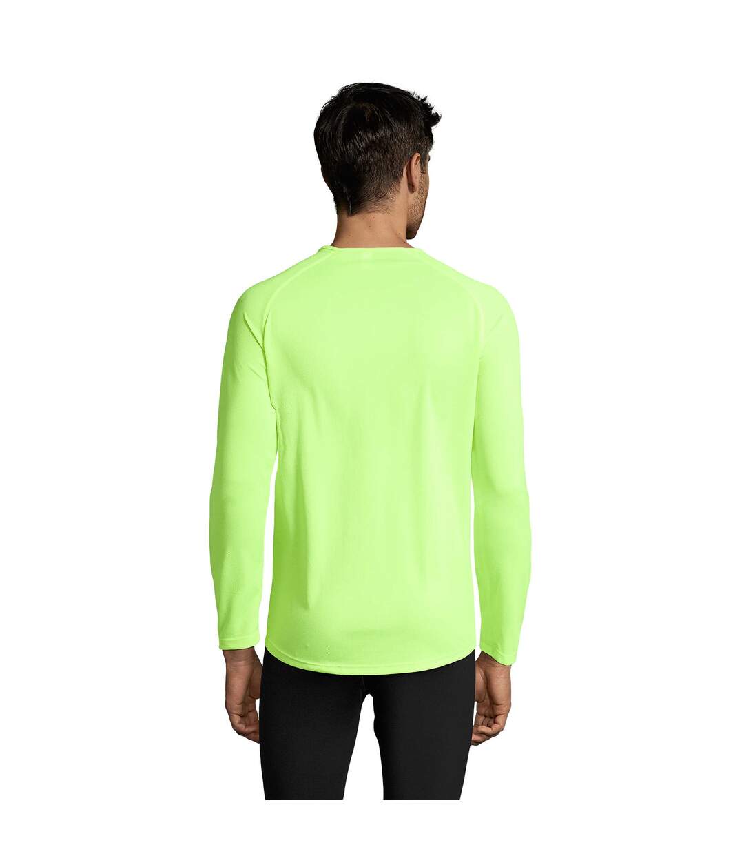 T-shirt à manches longues performance homme vert néon SOLS