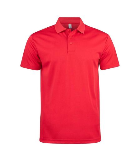 Unisex Adult Basic Active Polo Shirt Red Clique