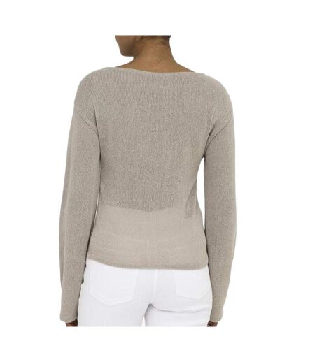 Pull taupe femme only spezia - l