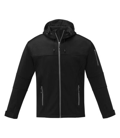 Mens Match Soft Shell Jacket Solid Black Elevate