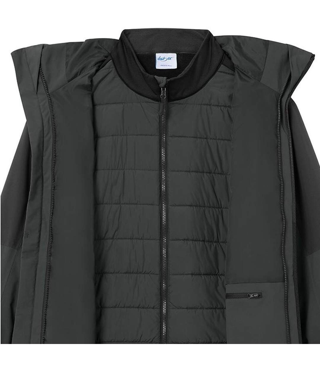 Veste 3 en 1 - Homme - JN1378 - gris carbone et noir-2
