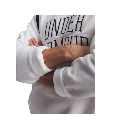 Mens Rival Slim Hoodie White Black Under Armour