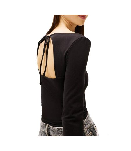 T-shirt noir femme tommy hilfiger tjw slim s flag