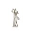 Statuette Déco Couple & Enfant 39cm Blanc