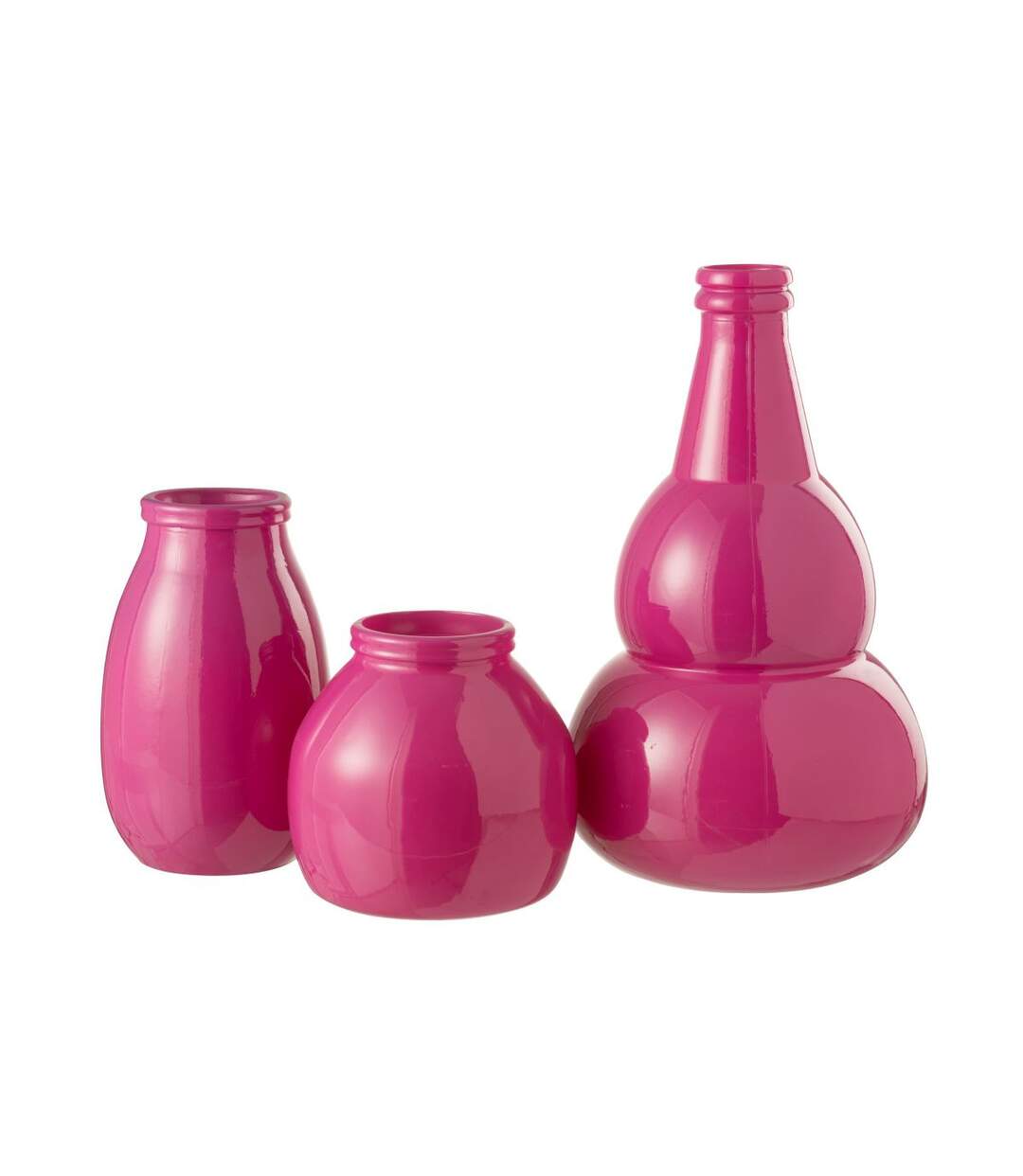 Vase Déco en Verre Cocoon 28cm Rose-2