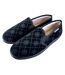 Dunlop Mens Memory Foam Checked Moccasin Slippers