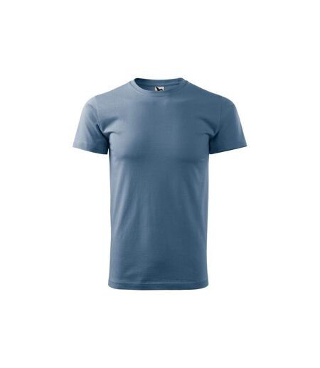 Mens Heavy New T-shirt Denim Blue Malfini
