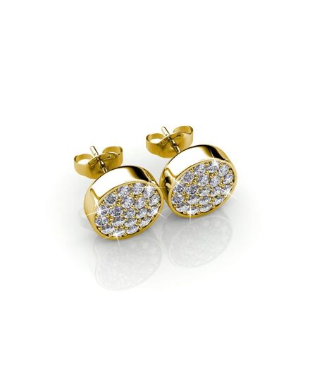 Boucles d'oreilles Round, Cristal d'Autriche