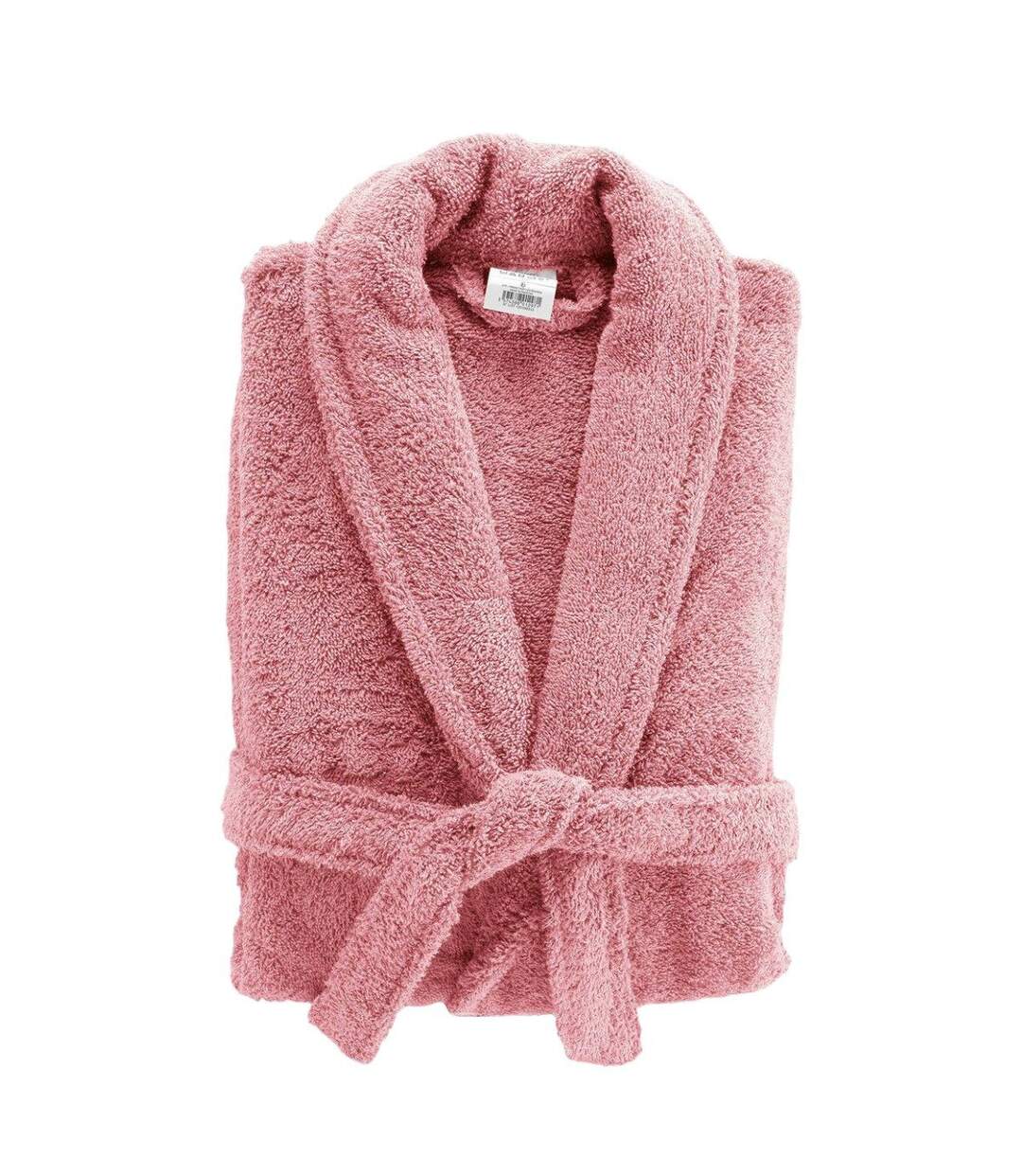 Peignoir Col Châle en Coton Tendresse Bois de Rose-1