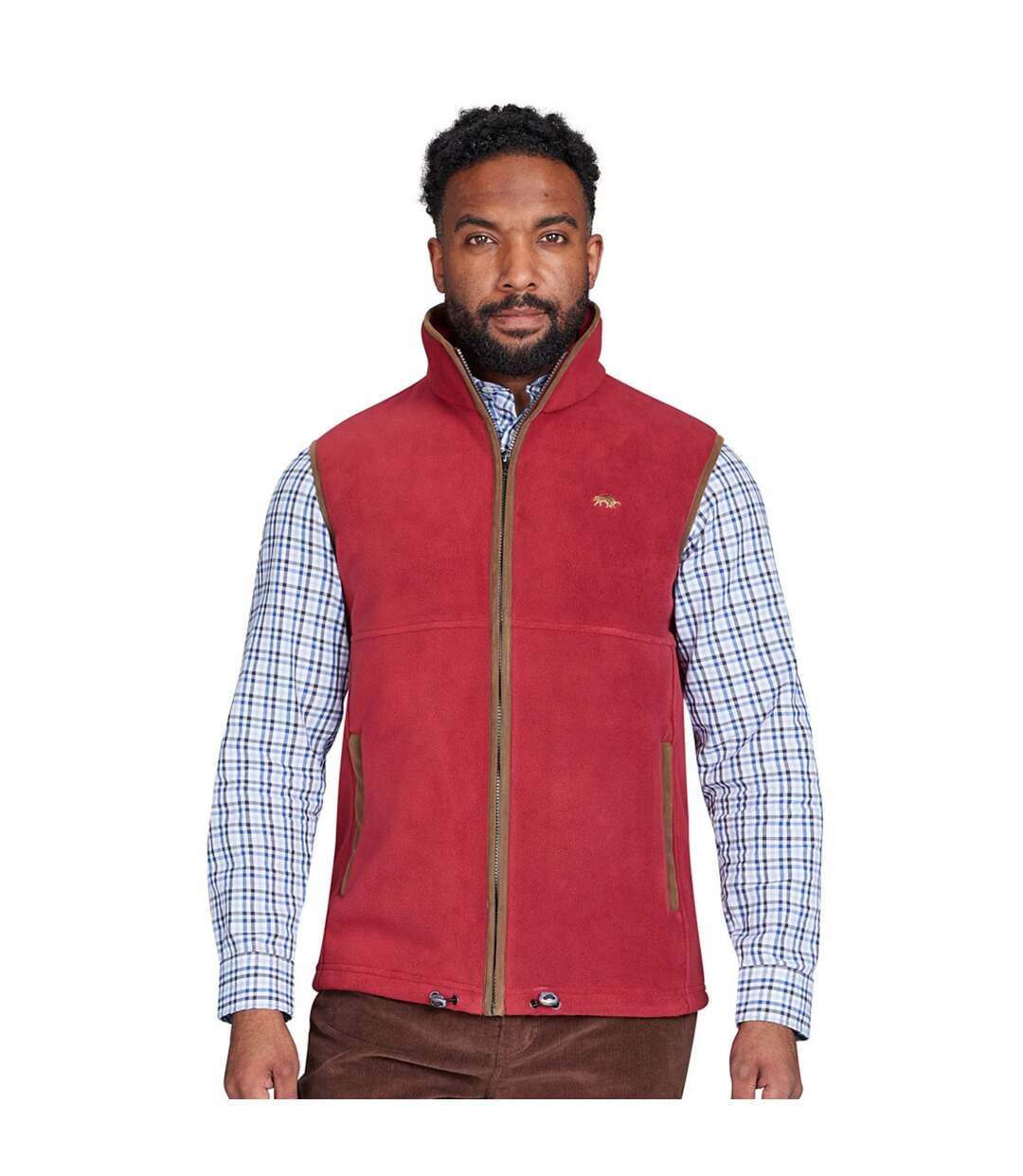 Veste sans manches homme bordeaux Raging Bull-4