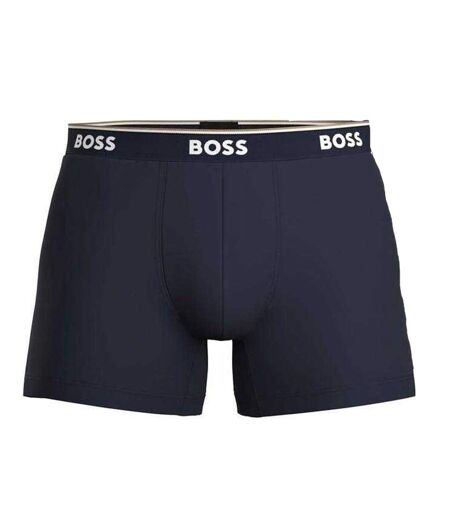 Lot De 3  Boxers Homme Bleu Marine Bleu Gris Boss