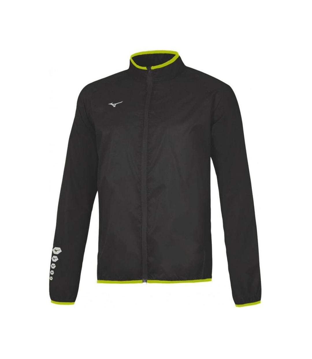 Veste coupe-vent noir homme mizuno team rain-1