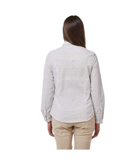 Craghoppers Womens/Ladies NosiLife Gisele Long Sleeved Shirt (Moss Print) - UTCG1296