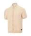 Mens Knitted Short-sleeved Shirt Beige Firetrap-3