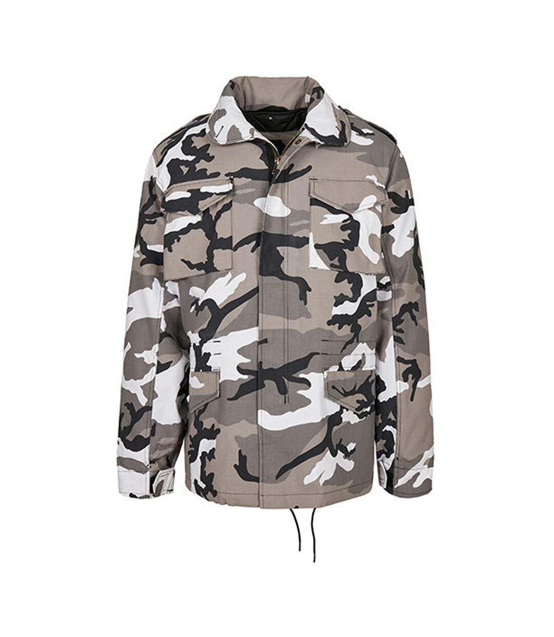 Veste De Campagne M-65 Standard Homme Gris Build Your Brand-1