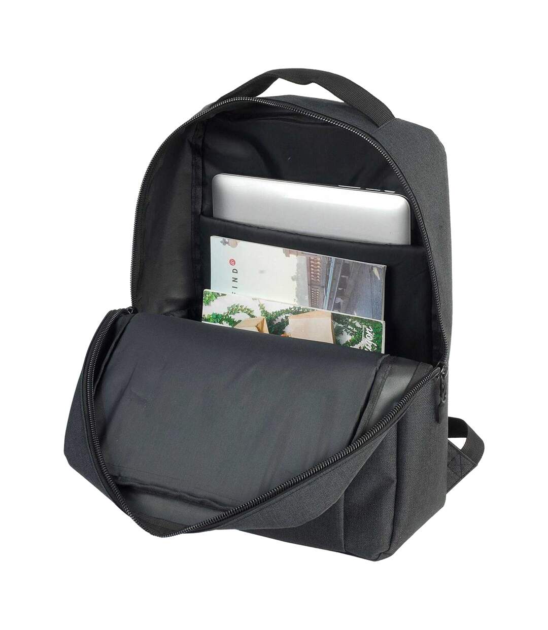 Sembach Basic Laptop Backpack One Size Black Melange Shugon-2