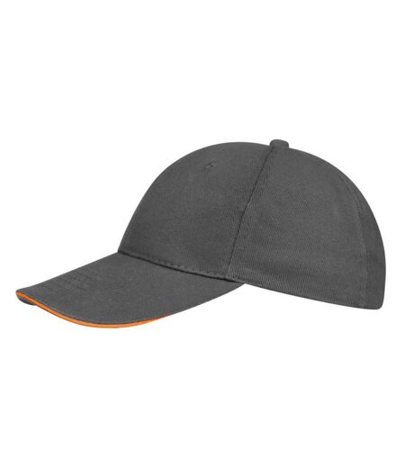 SOLS Unisex Buffalo 6 Panel Baseball Cap (Grey/Orange)