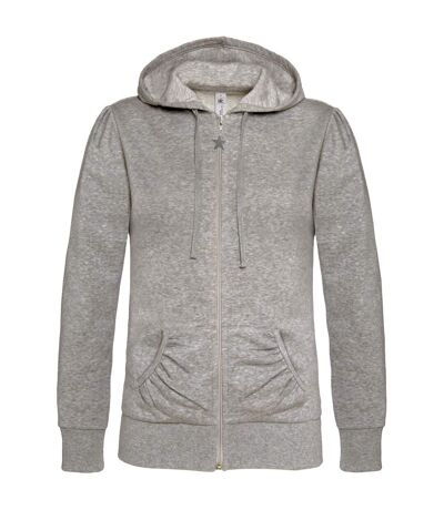 B&C - Sweatshirt à capuche et fermeture zippée - Femme (Gris) - UTBC2014