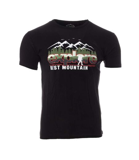 T-shirt noir homme best mountain 2002 - l