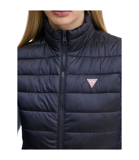 Doudoune Sans Manches Motif/style Matelassé Femme Bleu Marine Guess