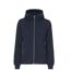 Womens/ladies French Terry Full Zip Hoodie Navy Cottover-1