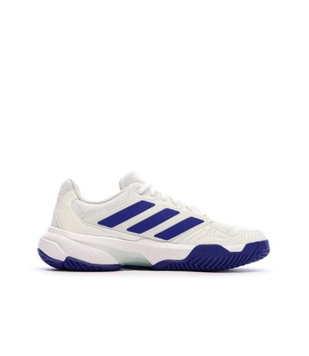 Baskets blanches/bleu homme adidas courtjam