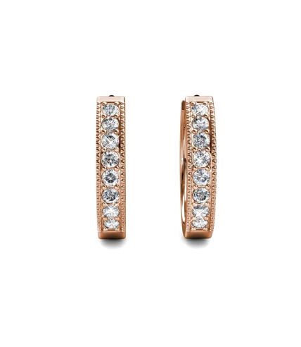 Boucles d'oreilles Eclat - Or Rosé et Cristal