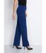 Pantalon taille élastiquée fluide évasé-3