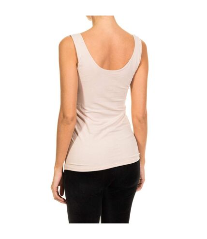 Women's Wide Strap Round Neckline Lightweight Fabric T-shirt 1045201